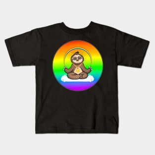 Sloth meditaten, me too Kids T-Shirt